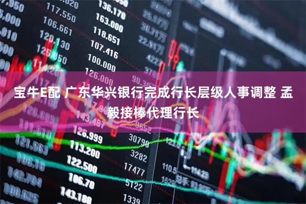宝牛E配 广东华兴银行完成行长层级人事调整 孟毅接棒代理行长